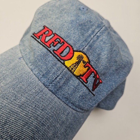 Denim RFD TV Embroidered Baseball Cap Adjustable Hat OS Blue‎ - Picture 2 of 6